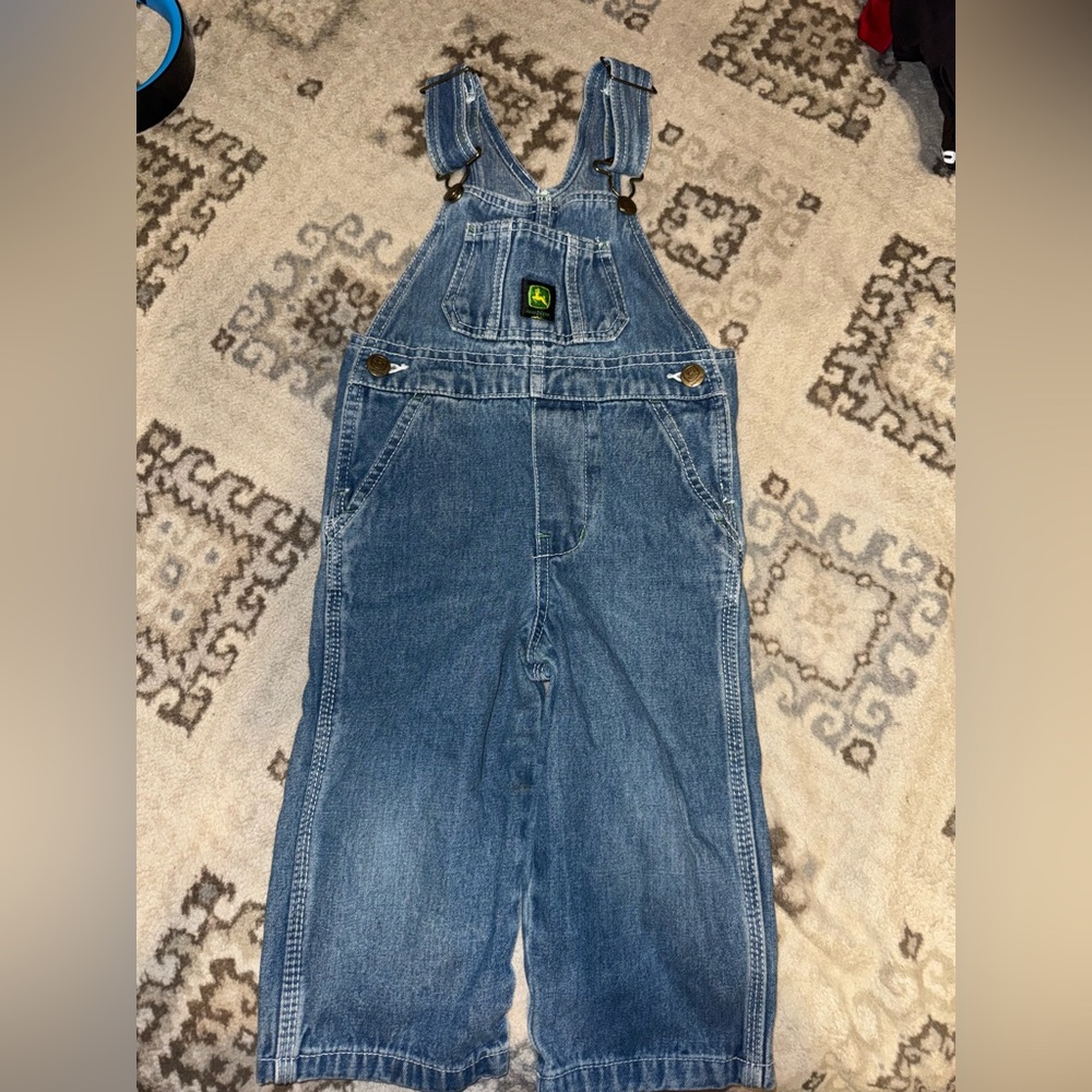 John Deere Blue Denim Kids Overalls/Bibs